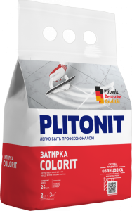 Затирка для швов до 6 мм PLITONIT Colorit белая, 2кг