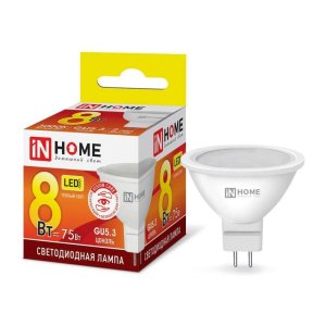Лампа светодиодная IN HOME LED-JCDR-VC 8Вт 230В GU5.3 3000К 720Лм