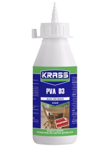 Клей KRASS водостойкий PVA D3 для древесины 0,5л Россия